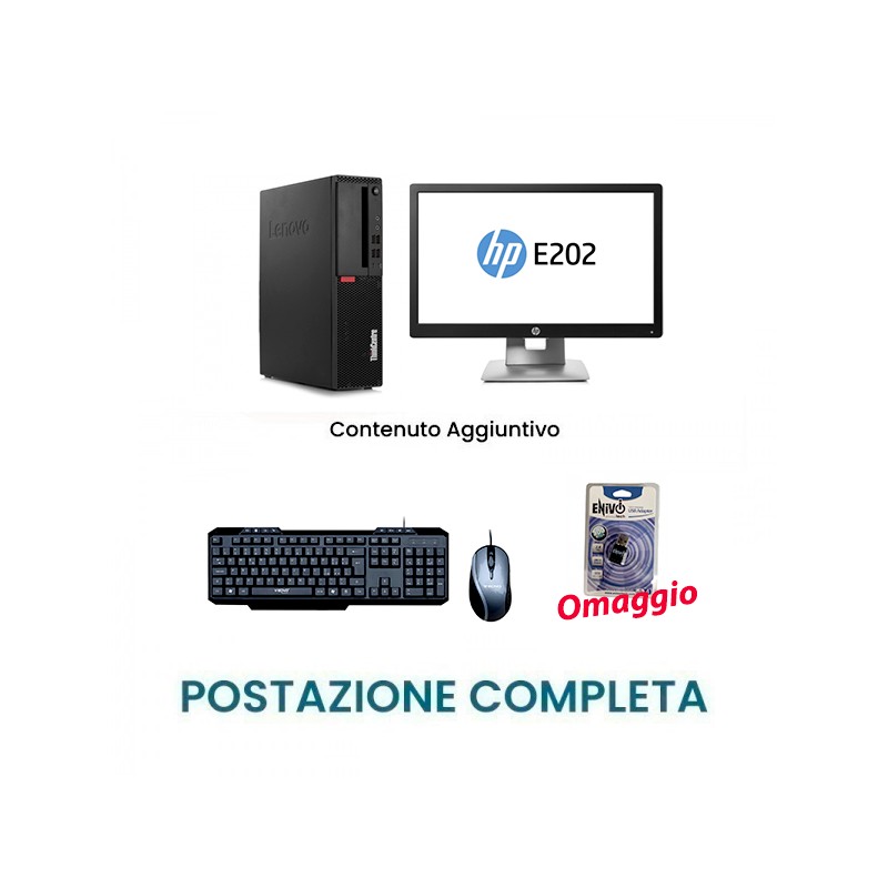 Postazione completa - Pc I5-6500 + monitor 20" + Kit tastiera e mouse USB + Chiavetta USB Wifi Omaggio