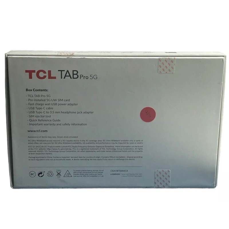 Tablet TCL TAB PRO 5G TCL 9198S VERSIONE AMERICANA BRANDIZZATA VERIZON